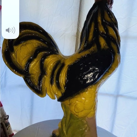 Vintage Chalkware HUGE ROOSTER STATUE 28” very nice! RARE - Picture 6 of 12
